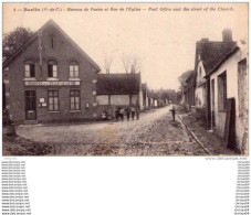 Delcampe - . 62 BARLIN BUREAU POSTE ET TELEGRAPHE ET RUE DE L'EGLISE ANIMEE - Barlin