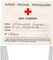 Delcampe - 3V9Vo  Croix Rouge Française Carte D'adhérent Timbre Cachet Tampon - Non Classés