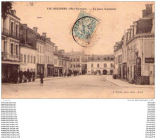 Delcampe - 09dab   65 VIC BIGORRE LA PLACE GAMBETTA ANIMEE COMMERCES - Vic Sur Bigorre