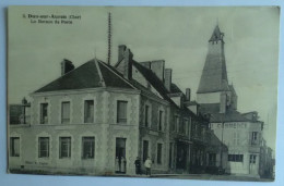 Delcampe - CPA 18 DUN SUR AURON Dun-sur-Auron Le Bureau De Poste TB PLAN EDIFICE PTT Avec ANIMATION Devant - Dun-sur-Auron