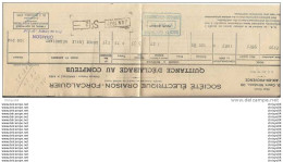 Delcampe - 04 SOCIETE ELECTRIQUE ORAISON FORCALQUIER QUITTANCE D'ECLAIRAGE AU COMPTEUR EN 1936 - Electricidad & Gas