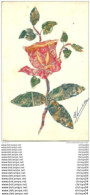 Delcampe - 14Si      CPA ORIGINALE FLEUR ROSE EN TIMBRES POSTE - Briefmarken (Abbildungen)