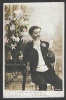Delcampe - CPA - THÈME " LA CARTE POSTALE " - MA CARTE EST UN RAYON DE JOIE , DE ---------- JE VOUS L'ENVOIE - Collezioni E Lotti