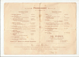 Delcampe - " LA SOLIDARITE ADMINISTRATIVE " SOCIETE AMICALE ..... , LE PROGRAMME DE LA SOIREE MUSICALE ET DRAMATIQUE LE 19/03/1901 - Programma's