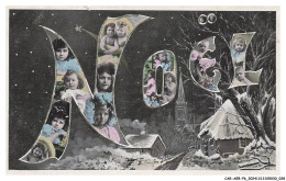 Delcampe - CAR-AEBP6-0274-FETE-ET-VOEUX - NOEL - BEBES ET ENFANTS - MAISONS - NEIGE - Sonstige & Ohne Zuordnung