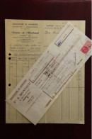 Delcampe - Facture Ancienne - CASTRES ( 81 ) : Veuve A.MONTAUD, Manufacture De Bonneterie ( Avec Lettre De Change) - 1950 - ...