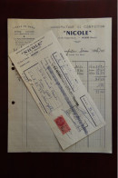 Delcampe - Facture Ancienne - BEZIERS ( 34) : Manufacture De Confection NICOLE ( Avec Lettre De Change) - 1950 - ...
