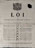 Delcampe - DOC 1791 LOI CONCERNANT LE SECRET ET L'INVIOLABILITÉ DES LETTRES - Documenti Storici