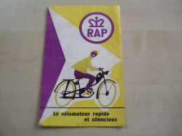 Delcampe - Dépliant Ancien VELOMOTEUR RAP - Moto