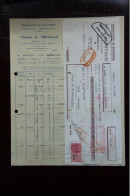 Delcampe - Facture Ancienne -  CASTRES ( 81) : Madame Veuve MONTAUD, Manufacture De Bonneterie Avec Lettre De Change. - 1950 - ...