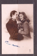 Delcampe - CP -  Bonne Annee - Couple - Fleurs -  1946 - Neujahr