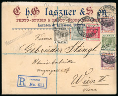 Delcampe - 1916-34 Registered Mail: Attractive Group Of 18 Covers And One Front, Showing A Vast Array Of Different Frankings, Selec - Cipro (...-1960)