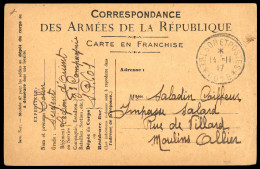 Delcampe - French Legion D’Orient – Monarga Camp  1917 (14,11) French Soldier’s Stampless Postcard Addressed To France, Tied By The - Cipro (...-1960)