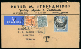 Delcampe - 1921–54 Tax And Postage Due Usages. Attractive Assembly Of Eighteen Covers And Cards Illustrating A Wide Range Of Tax An - Cipro (...-1960)