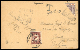 Delcampe - 1931 Matched Pair Of Picture Postcards To Ghent (Gand), Belgium, Each Franked With A Bisected KGV 1pi Violet And Red. On - Cipro (...-1960)