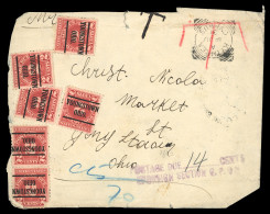 Delcampe - 1931 Cyprus Postage-Due Cover To The United States   KGV-era Cover Posted Unfranked From Kyrenia To Ohio, USA, Cancelled - Cipro (...-1960)