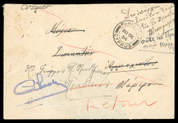 Delcampe - 1934 Stampless Envelope From Famagusta, Incorrectly Addressed To Prastion, Famagusta Instead Of Prastion, Morphou. Undel - Cipro (...-1960)