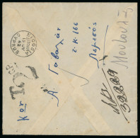 Delcampe - 1942 Unusual Reused Stampless Envelope From Nicosia To Limassol, Bearing "T" And "2 C.P." Tax Handstamps Alongside The N - Cipro (...-1960)