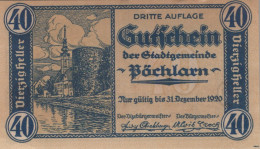Delcampe - 40 HELLER 1920 Stadt PoCHLARN Niedrigeren Österreich Notgeld Banknote #PE269 - Emissions Locales