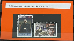 Delcampe - 2008-Cuba (O=used) S.2 Valori 4651/52, Serie Completa "120 Anni Anniversario Nas - Gebraucht
