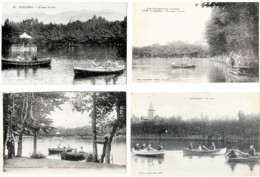 Delcampe - ESPANA /  4 Tarjeta Postal PUIGCERDA < VISTA ANIMADA EL LAGO - Gerona