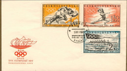 Delcampe - 1960-Cecoslovacchia S.3v." Olimpiadi Di Roma" Su Fdc Illustrata. Se Scegli La Sp - FDC