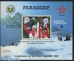 Delcampe - Paraguay 1987 Olympic Winter Games S/s (A Or B), Mint NH, Sport - Olympic Winter Games - Skiing - Ski