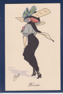 Delcampe - CPA Aviation Illustrateur PLUM Mode Grand Chapeau Non Circulée Femme Woman Hanriot - Flieger