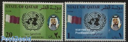 Delcampe - Qatar 1977 UNO Day 2v, Mint NH, History - United Nations - Qatar