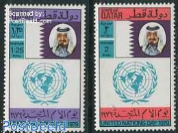 Delcampe - Qatar 1979 UNO Day 2v, Mint NH, History - United Nations - Qatar