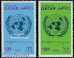 Delcampe - Qatar 1980 UNO Day 2v, Mint NH, History - United Nations - Qatar