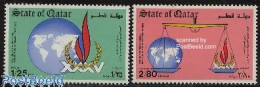 Delcampe - Qatar 1983 Human Rights 2v, Mint NH, History - Human Rights - Qatar