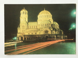 Delcampe - Bulgaria - Sofia Alexander Nevski Cathedral Cathedrale By Night Nocturne La Nuit - Bulgarien