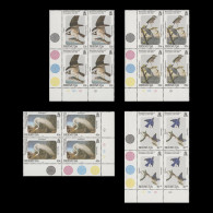 Delcampe - Bermuda 1985 (MNH) John Audubon Birth Bicentenary Plate Blocks - Bermuda