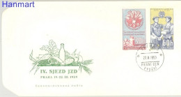 Delcampe - Czechoslovakia 1959 Mi 1122-1123 FDC (FDC ZE4 CSK1122-1123) - Alimentation