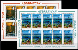 Delcampe - Aserbaidschan 494-495 Postfrisch Als Kleinbögen, Cept 2001 #NV631 - Aserbaidschan