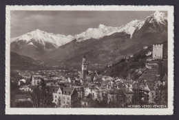 Delcampe - Vintage Postcard Merano Verso Venosta South Tyrol Italy Panorama Alps Castle - Merano
