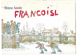 Delcampe - Patineurs Et Passants à L'écluse Par Knijn Doolaard - Neujahr