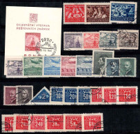 Delcampe - Tchécoslovaquie 1946-48 Oblitéré 100% Célébrités, Armoiries, Histoire - Gebraucht