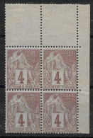 Delcampe - COLONIES FRANCAISE 1872/77- BLOC DE 4  YVERT N° 48 NEUF ** COTE 60 - Alphée Dubois