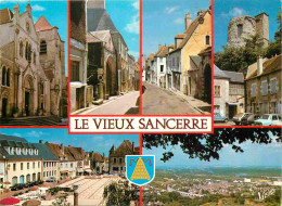 Delcampe - Carte Postale - 18 - Sancerre - Le Vieux Sancerre - Multivues - Blasons - CPM - Voir Scans Recto-Verso - Poscard - Carta - Sancerre