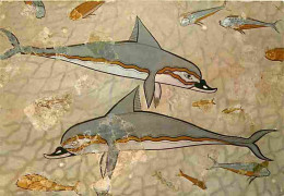 Delcampe - Carte Postale - Art - Antiquités - Grèce - Musée Herakleion - Les Dauphins - Salle De La Reine - Knossos - CPM - Voir Sc - Antike