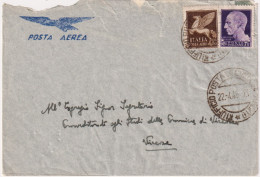 Delcampe - 1942-lettera Via Aerea Affrancata Imperiale 7,5c.+PA 50c. Bollo Posta Militare X - Weltkrieg 1939-45