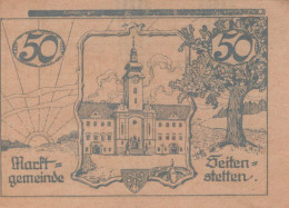 Delcampe - 50 HELLER 1920 Stadt SEITENSTETTEN Niedrigeren Österreich Notgeld #PE871 - Emissions Locales