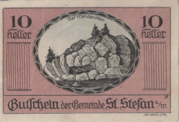 Delcampe - 10 HELLER 1920 Stadt SANKT STEFAN AM WALDE Oberösterreich Österreich #PE873 - Emissions Locales