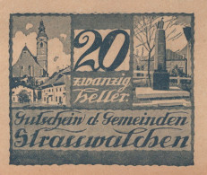 Delcampe - 20 HELLER 1920 Stadt STRASSWALCHEN Salzburg Österreich Notgeld Banknote #PE874 - Emissions Locales