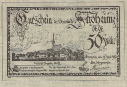 Delcampe - 50 HELLER 1918-1921 Stadt STROHEIM Oberösterreich Österreich Notgeld #PE865 - Emissions Locales