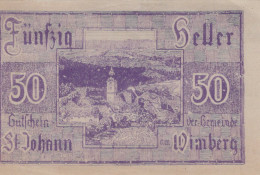 Delcampe - 50 HELLER 1920 Stadt SANKT JOHANN AM WIMBERG Oberösterreich Österreich #PE816 - Emissions Locales