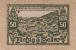 Delcampe - 50 HELLER 1918-1921 Stadt SELZTAL Styria Österreich Notgeld Banknote #PE815 - Emissions Locales