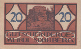 Delcampe - 20 HELLER 1920 Stadt SONNBERG Oberösterreich Österreich Notgeld Banknote #PE811 - Emissions Locales
